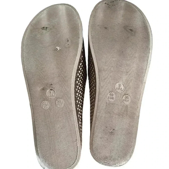 Jeffrey Campbell Havana Jelly Slides Gold Rubber Mule Wedge Sandals - Picture 4 of 4